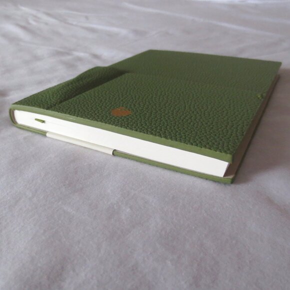 NWT Staples Green Lined Vegan Leather Blank Journal Notebook with Pen Holder - Picture 4 of 4